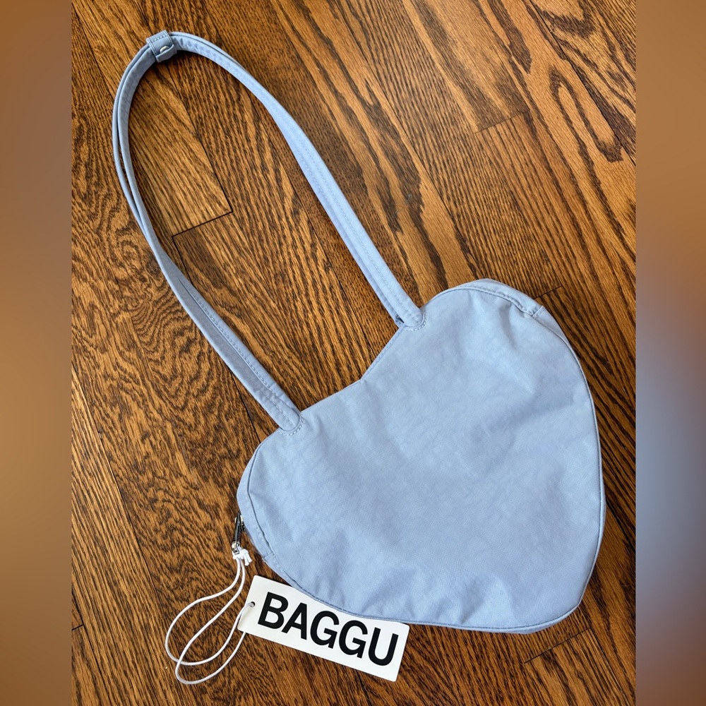 Baggu Mist Heart Shaped Shoulder Bag